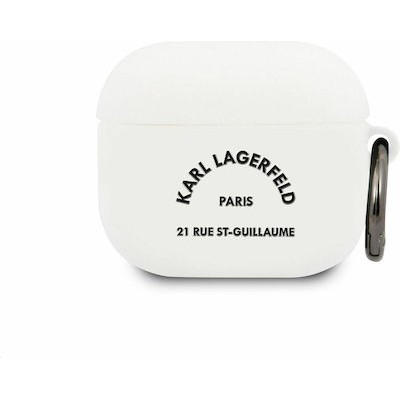Karl Lagerfeld 21 Rue ST-Guillaume Silicone Case White (Apple AirPods 3)